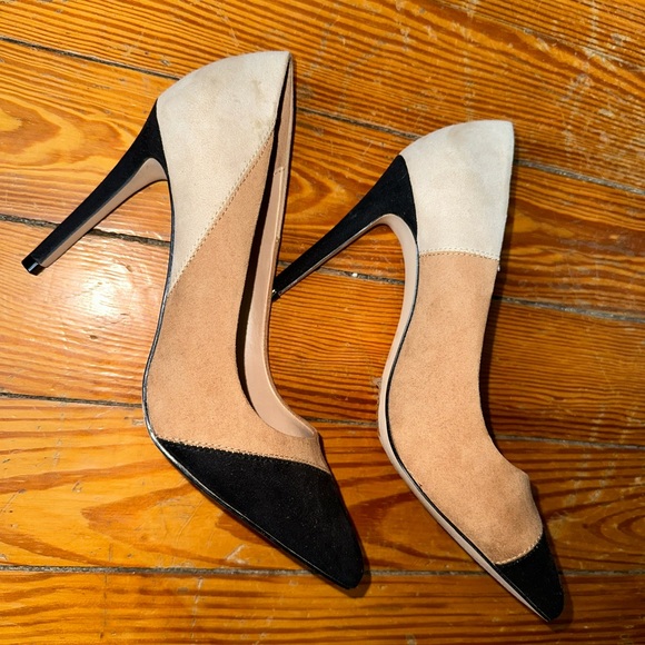Mix No 6 Necole Fauxe Suede High Heels Color Block Stillettos - Picture 6 of 11